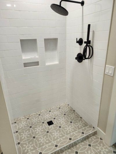 Bathroom tiling at Manhattan carpet one 